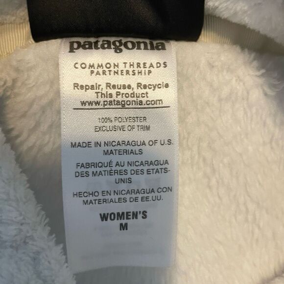 Patagonia Re-Tool Half-Snap Pullover Fleece Jacket Raw Linen White X-Dye M - Picture 6 of 9